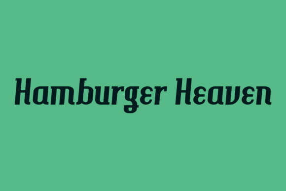 Hamburger Heaven: A Vintage Serif Font That Brings Retro Charm