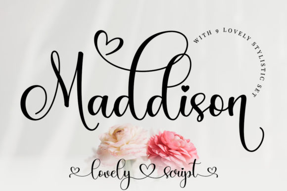 Maddison: A Sweet Calligraphy Typeface for Modern Designs